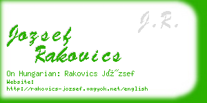 jozsef rakovics business card
